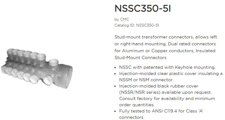 Stud Conn 5 hole keyhole